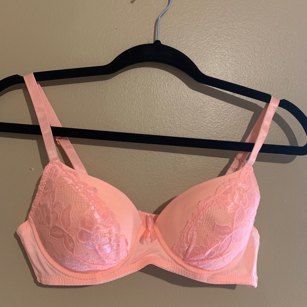 Fluorescent salmon bra